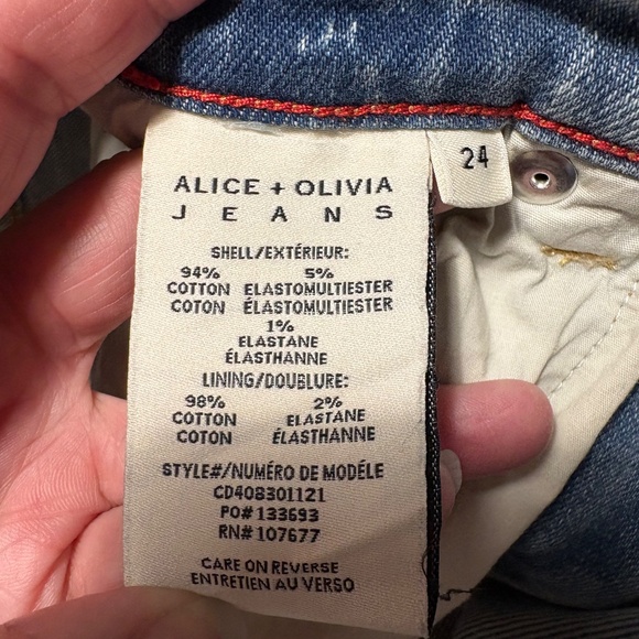 Alice & Olivia slit front bootcut jeans - “Winslow” - size 24 - Picture 6 of 10